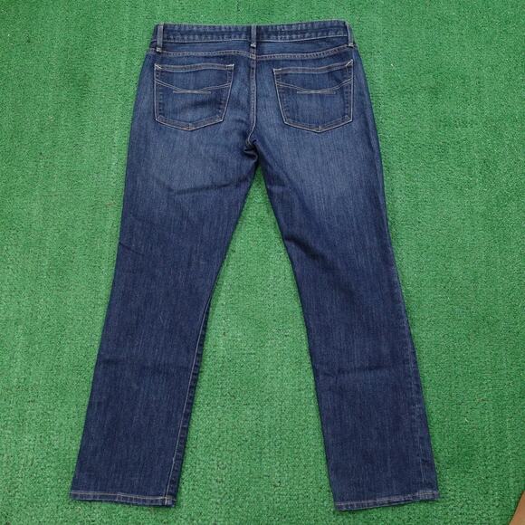 Gap 1969 Jeans Womens 10 Blue Real Straight Dark Wash Stretch Ankle 30/10A Denim - Picture 4 of 9